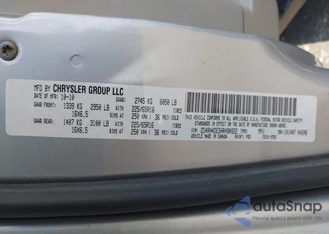 2010 Dodge Grand Caravan Se from USA, damaged, VIN 2D4RN4DE5AR490922